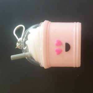 Pink tea pocket back hand sanitizer holder